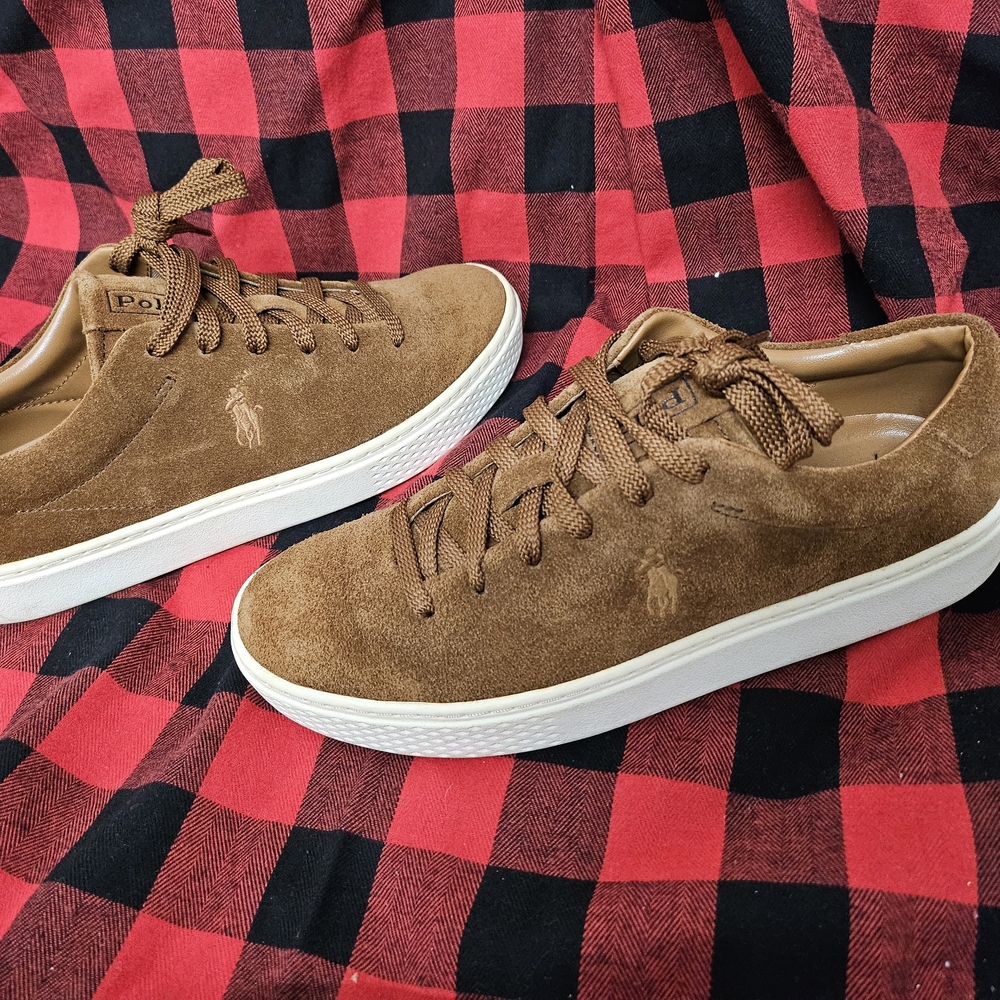 Polo by Ralph Lauren Tan Suede Sneakers